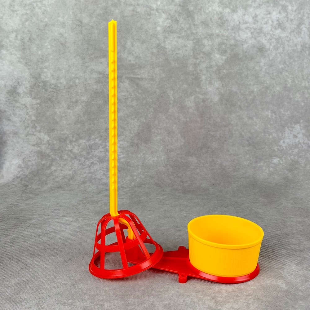 Vintage 1986 Mouse Trap Game Replacement Parts Red Cage Yellow Tub Pole Bucket